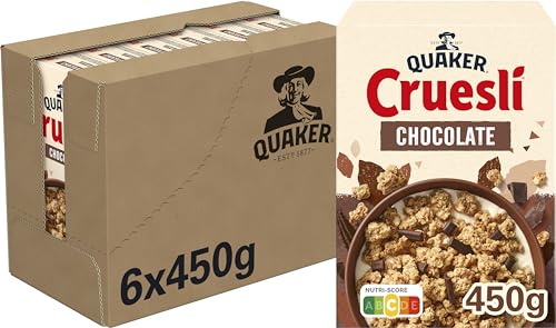 Quaker Cruesli Chocolade, Doos 6 stuks x 450 g