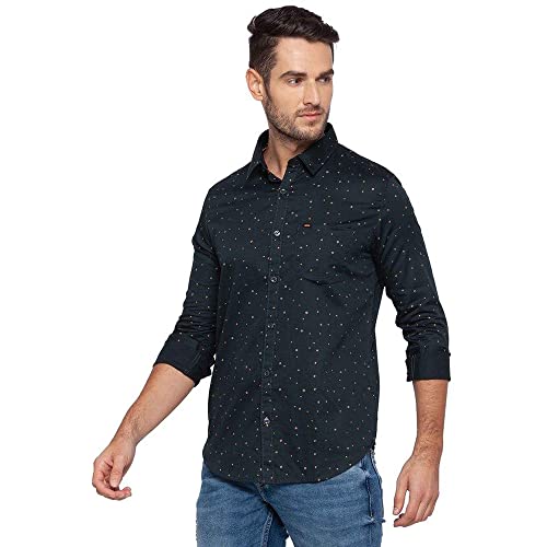 Image of Spykar Men's Printed Slim Fit Shirt