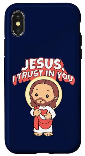 Jesus I Trust in You Divine Mercy for Kids �L���[�g �J�g���b�N �X�}�z�P�[�X iPhone X/XS �p