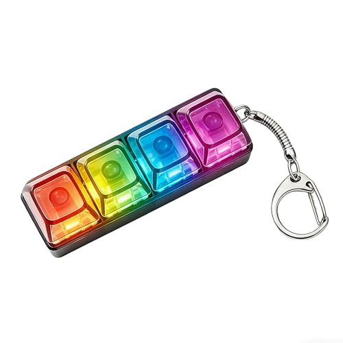 Light Up Four Keychains Fidgets Stress Reliever for Portable Relaxation