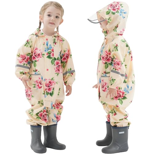 Kinder Regenanzug Mädchen Jungen Regenmäntel Einteilig Regenkleidung...
