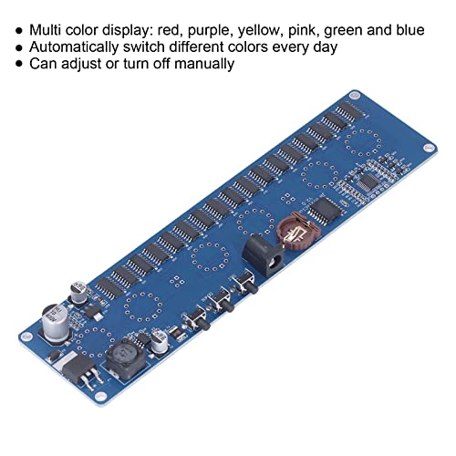 Nixie Tube Clock DIY Kit Multi Color DC12V 1A IN14 Glowing Tube Clock Bausatz 12 24 Stunden Anzeige