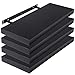 Lestarain Juego de 4 Estante Balda Flotantes Pared Madera 80cm Estanteria Pared Negra Libreria Repisas Invisibles Decorativo CD para Salon Dormitorio Cocina
