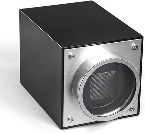FENOKD Watch Winders Metal Single Watch Winder Automatic Mechanical Watch Shaker Watch Storage Display Box Home Silent Motor Ro