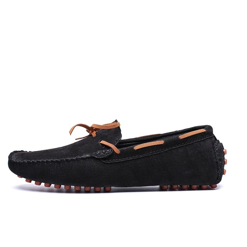 Mens Loafers Round Toe Suede Vamp Driving Loafers Boatshoes Anti-Slip Comfortable Slip Resistant Fashion Party Slip-on2