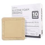 10PCS Silicone Foam Dressing with Border Adhesive Waterproof 4