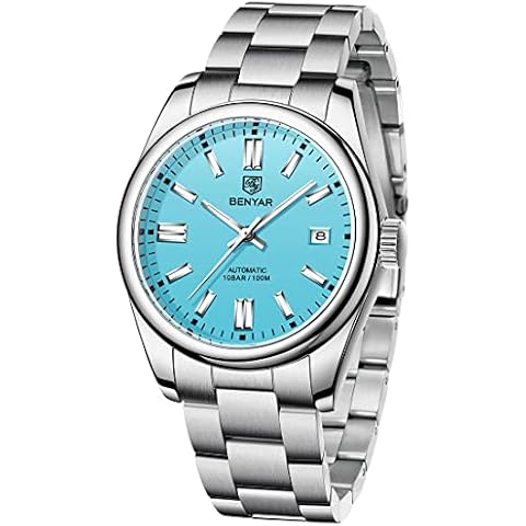 LACZ DENTON BENYAR Reloj automático de pulsera de acero inoxidable para hombres Cover