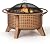 Sunjoy Fire Pit 30 in. Outdoor Wood-Burning Fire Pit, Patio Woven Round Steel Firepit Large Fire Pits for Outside with Spark Screen and Poker
