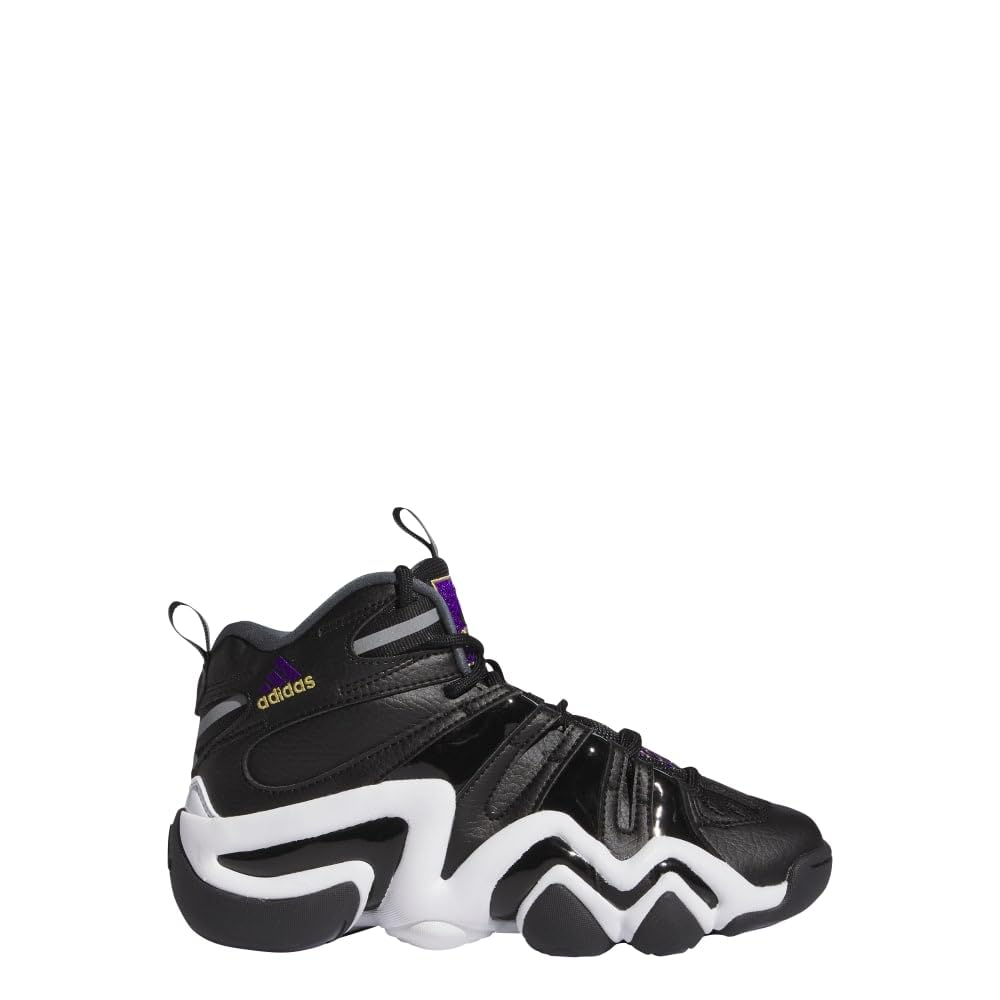 adidas Crazy 8 Grade School Tênis de basquete (preto central/roxo