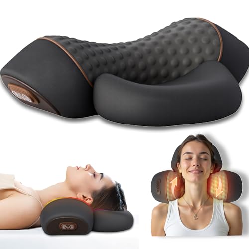 Robofun Nackenmassagegerät Elektrisch mit Wärme, 2025 Aktualisieren 3-in-1 Entspannungskissen für Nacken, Nackentraktion Schulterkorrektor - Muss zur Verwendung eingesteckt sein Dunkelgrau Robofun Nackenmassagegerät Elektrisch mit Wärme, 2025 Aktualisieren 3-in-1 Entspannungskissen für Nacken, Nackentraktion Schulterkorrektor - Muss zur Verwendung eingesteckt sein Dunkelgrau
