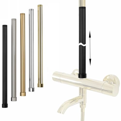 Rallonge pour kit de bain-douche Rea noir mat 50cm de long - 7