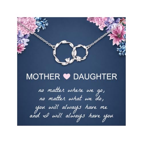 AnalysisyLove Mum Gifts from Daughter 925 Silver Mother Daughter Necklace