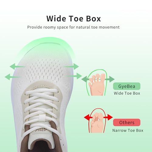 Image of Wide Toe Box Shoes Women Arch Support Walking Sneakers Orthotic Tennis Shoes for Plantar Fasciitis Bunions