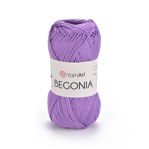 Image of YarnArt Begonia 100% Cotton, Pure Premium Soft Cotton for Knitting Crochet and Amigurumi, shiny colors 1.76 Oz (50g) / 185 Yrds (169m) (6309)