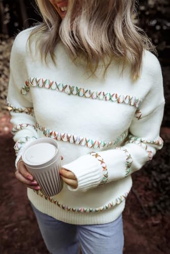 Cozy and Fashionable Round Neck Sweater - Winter Casual Style4