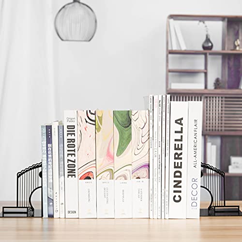 Sujetalibros estables que evitan la caída de libros en estanterías estrechas 5