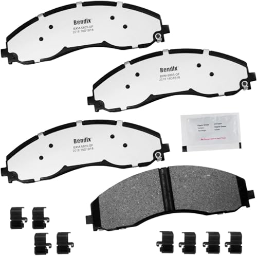 Image of Bendix Fleet Metlok MKD2018FM Brake Pads compatible with Ford F-450 Super Duty 2024-2017, F-550 Super Duty 2024-2017, F-600 Super Duty 2022-2020
