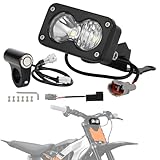 IUVWISN Headlight Kit 6000-6500K Led Light Bar with Switch for Surron Sur Ron Eride E Ride Pro S SS X260 Spot Flood Combo Dirt Bike Light Motorcycle Front Headlamp Clear White