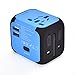 International Travel Adapter and Converters Universal Power Outlet Plug 2 USB Wall Charger Worldwide All in One AC Outlet Plugs for European US EU UK AU 160 Countries