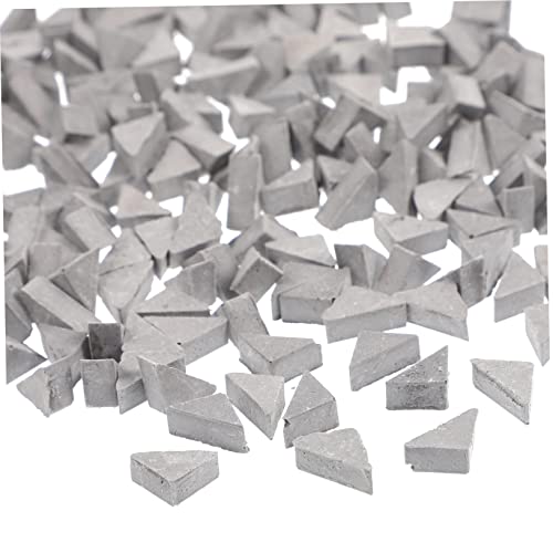COSMEVIVI 200pcs Miniature Brick Models Triangle for DIY Micro Landscape Sand Table Garden Decoration Crafting Train Station Layouts Architectural Projects
