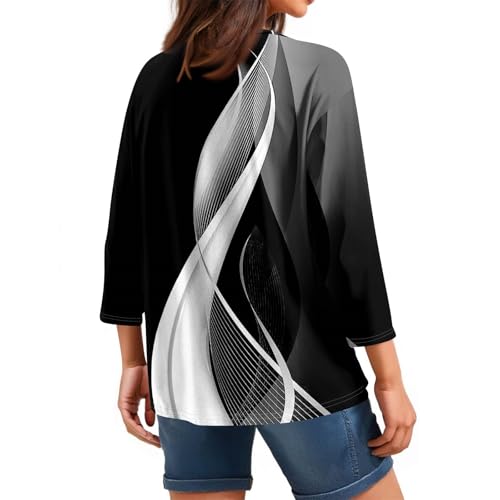 HTHLVMD Womens 3/4 Length Sleeve Tunic Tops Summer Fall Outfits 2025 Three Quarter Sleeve Casual V Neck T Shirts for Women