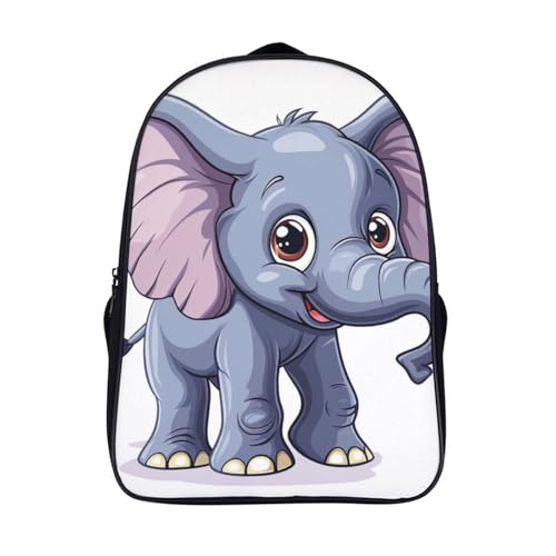 Mochila escolar de elefante de 40cm que alivia la espalda del niño con cierre de pecho