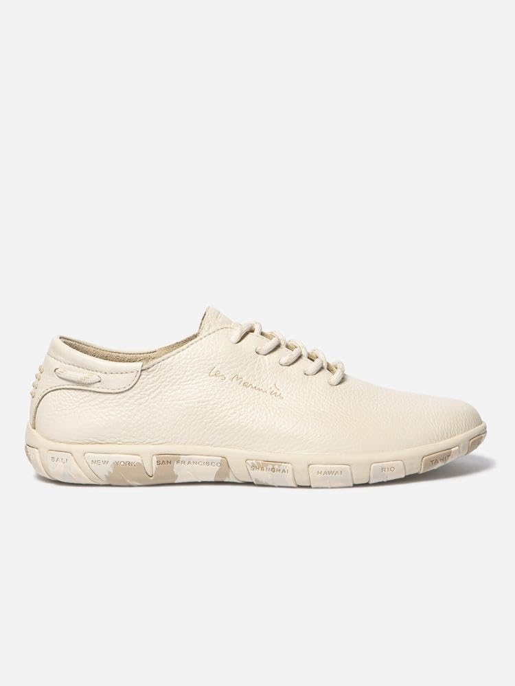 tbs Bootsschuh Jazaru J7523, Glattleder, Ecru-Beige mit mehrfarbiger Sohle, Fußbett zum Wechseln Beige