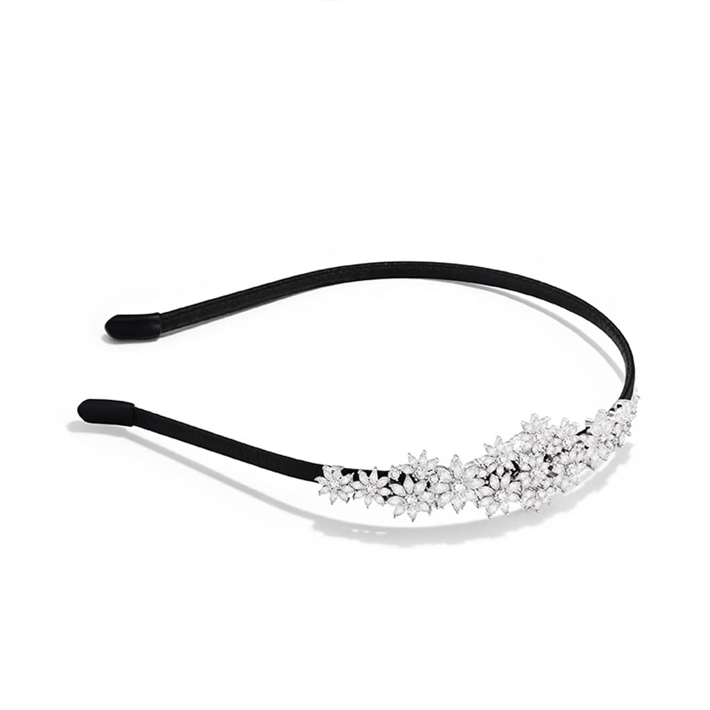 Bobinas Para El Cabello Con Cola De Caballo Gomas Hermosa flor de diadema diaria diadema de novia cinta horquilla cristal estilismo diadema cumpleaños navidad Bobinas para el cabello con cola de cabal