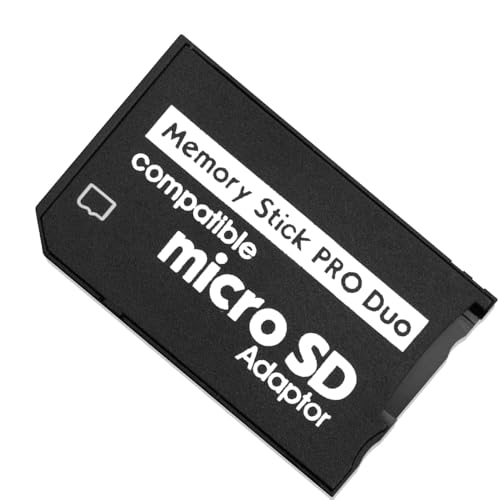 MultiAccesorios Adaptador de Micro SD a Memory Stick Pro Duo (hasta 64GB) | Compatible con PSP 1000/2000/3000, Cámaras Sony, Handycam y Teléfonos