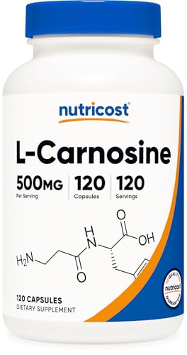 Nutricost L-Carnosine 500mg 120 Capsules - Gluten Free & Non-GMO