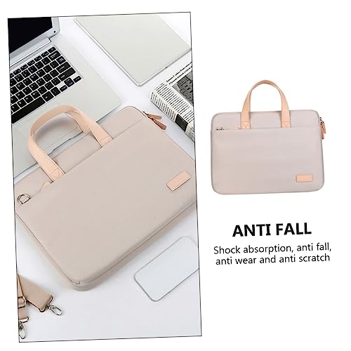 Bolso para Laptop Mujer Ligero y Acolchado Beige miniatura 6