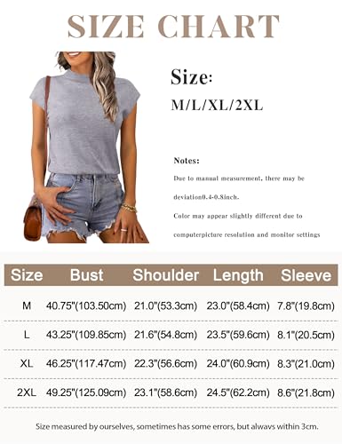 Ahlaray Women'S Mock Neck Sleeveless Sweater Top Cap Sleeve Knit Pullover Tank Tops thumb #3