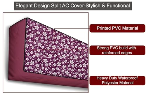 Image of Split AC Cover for 1.5 Ton Indoor & Outdoor Unit | Waterproof & Dustproof Protection | UV Resistant | Durable PVC Material | Weatherproof Outdoor Cover | Easy Installation