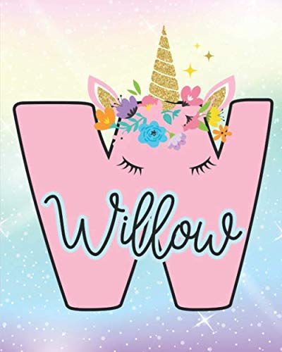 Willow: Girls Unicorn Journal to Write In | Personalized Journal