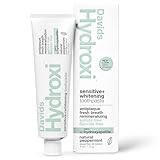 Davids Hydroxi Fluoride Free Nano Hydroxyapatite Toothpaste for Remineralizing Enamel & Sensitive Relief, Whitening, Antiplaque, SLS Free, Natural Peppermint, 4 oz, Made in USA
