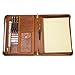 Geslun Genuine Leather Portfolio with Front Pocket for Men and Women, Zippered Padfolio Binder 8.5 x 11 Legal Pad Notebook Holder, Fits 13” Laptop, Professional Work File Case, Brown, Oil Tanned