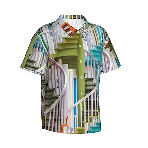 Chemise hawaïenne imprimée au style graphique décontracté S - 3