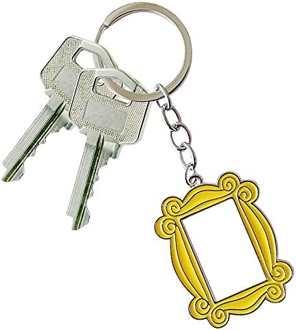 HomeWelt Frame Yellow Peephole Handmade Door Frame As Seen on Monica's Door Keychain, Great Present for Friends Fan! (Metal), Purple, Medium