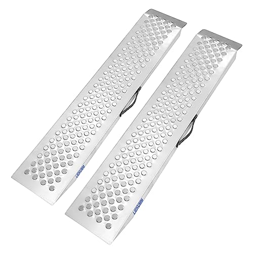 LIEKUMM rampas de Carga, 120cm rampa de Carga con perforación, 600 kg/par Capacidad rampas para Motocicleta, ATV, camión, Quad, cortacésped, quitanieves, 2 Unidades