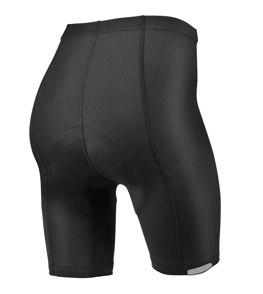 AERO|TECH|DESIGNS | Women's Top Shelf Bike Shorts | Premium Mid Distance Padded Short | Black | Small
