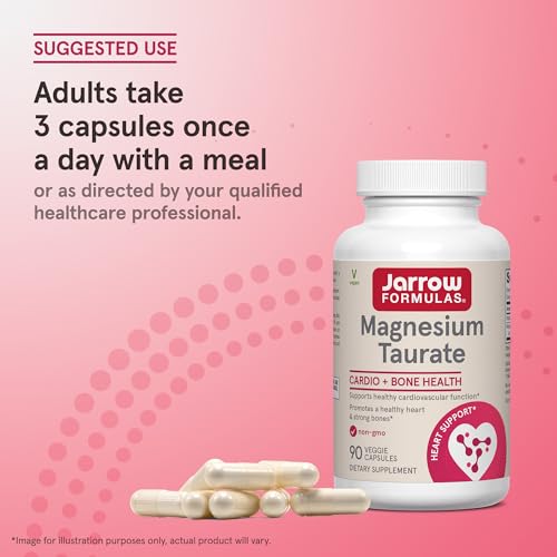 Jarrow Magnesium Taurate Supplement, 300 mg, 90 Veggie Capsules - image 6