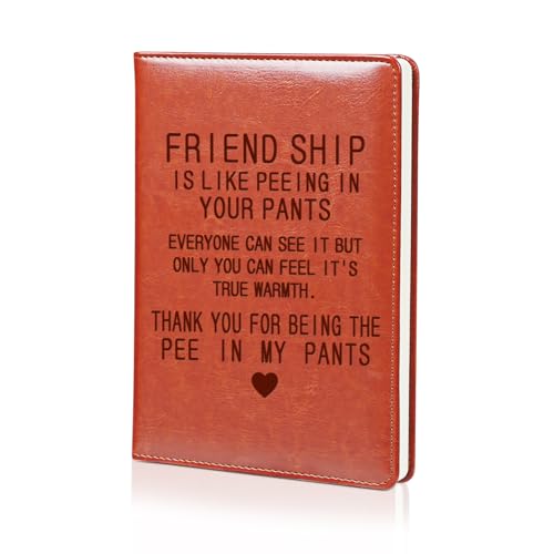 LBWCER Friend Gifts for Men,Inspirational Friend Definition Leather Journal Notebook,Friendship...