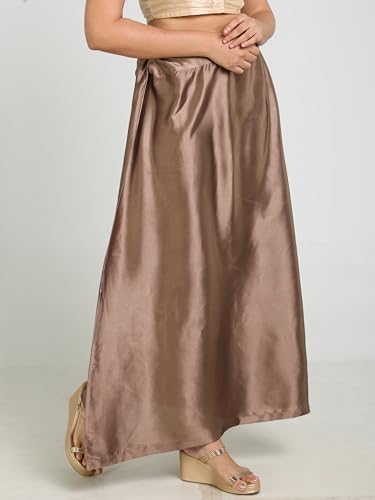 Image of Madhu Fashion Women's Satin Saree Petticoat Saree Underskirt