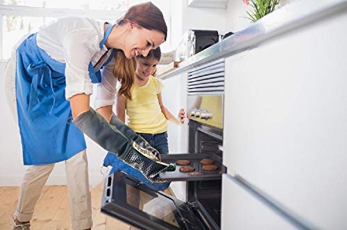 Extra Long Professional Silicone Oven Mitts with Quilted Liner, Durable Heat Resistant Oven Gloves, Heat Resistant Oven Gloves,1 Pair