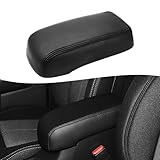 KBH Center Console Armrest Cover Replacement for 2005 2006 2007 2008 2009 2010 Hummer H3, Vinyl Leather Upholstery, Anti-Scratch, Black (Leather Part Only)