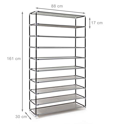 Relaxdays Scarpiera Valentin 161 X 88 X 30 cm, con...