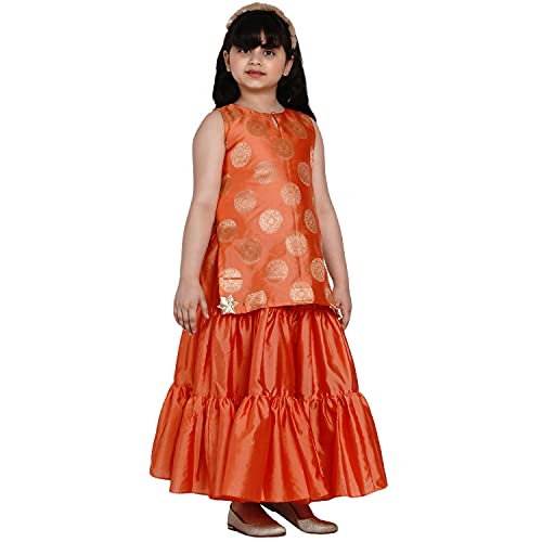 Image of Bitiya By Bhama Girl's Silk Regular Kurta Sets