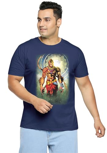 Image of Wear Your Opinion Men's S to 5XL Premium Combed Cotton Printed Half Sleeve T-Shirt (Design : Pavan Putra Hanuman)