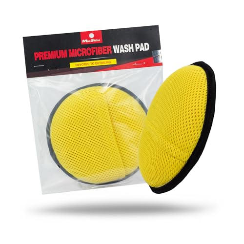 Maxshine 5.7” Universal Microfiber Waxing Applicator Pad – Ultra-Soft Polishing & Waxing Pad with Breathable Finger Pocket for Easy, Streak-Free Car Detailing