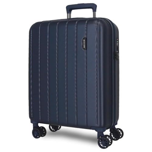 Movom Wood Valise Trolley Cabine Bleu 40x55x20 cms Rigide ABS